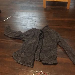 Grey zip up cozy jacket